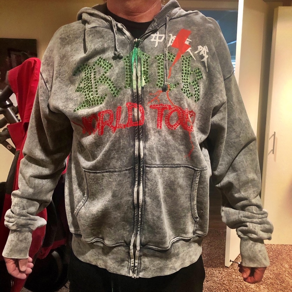 The Great China Wall men’s Swarovski hoodie Sz L